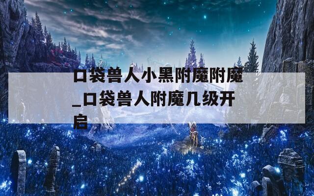 口袋兽人小黑附魔附魔_口袋兽人附魔几级开启