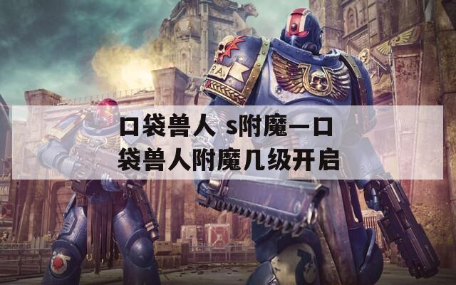 口袋兽人 s附魔—口袋兽人附魔几级开启