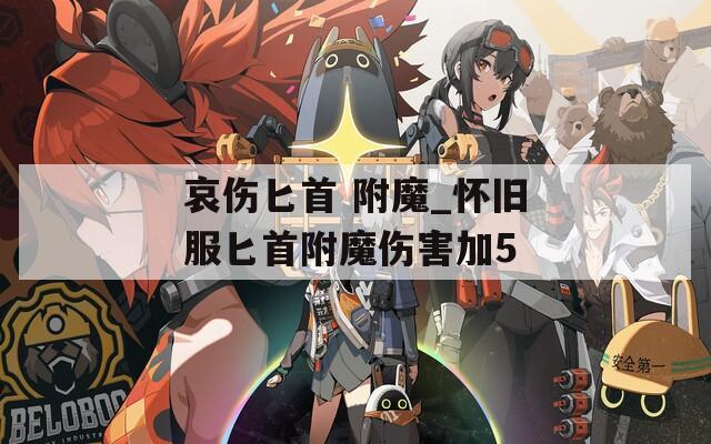 哀伤匕首 附魔_怀旧服匕首附魔伤害加5