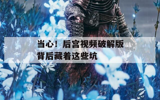 当心！后宫视频破解版背后藏着这些坑