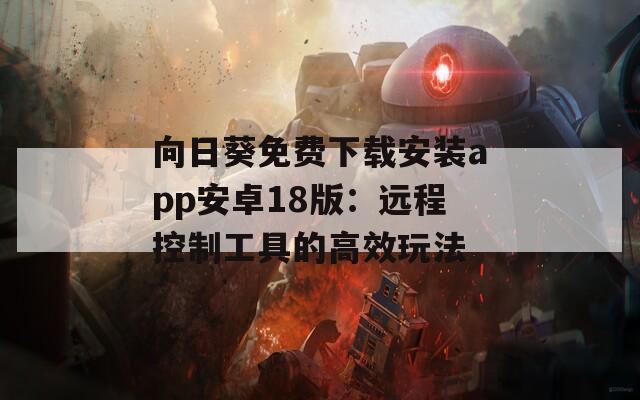 向日葵免费下载安装app安卓18版：远程控制工具的高效玩法