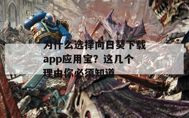 为什么选择向日葵下载app应用宝？这几个理由你必须知道